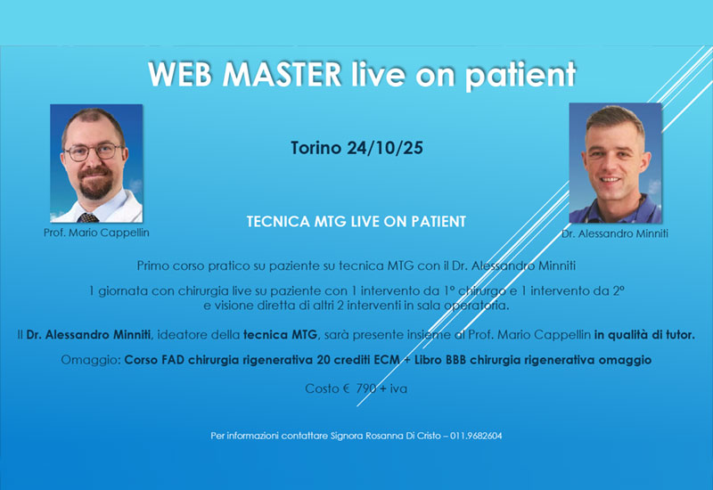 24/10/2025  TECNICA MTG LIVE ON PATIENT -  Dr. Minniti- TORINO