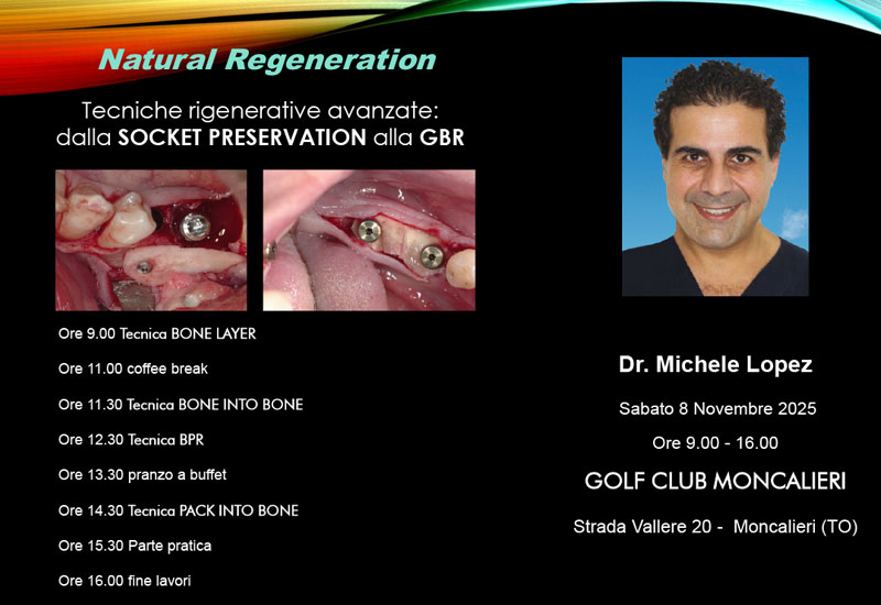 08/11/2025  Dalla SOCKET PRESERVATION alla GBR -  Dr. Lopez - TORINO