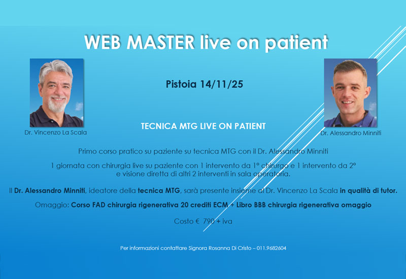 14/11/2025  TECNICA MTG LIVE ON PATIENT -  Dr. Minniti- Pistoia