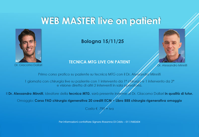 15/11/2025  TECNICA MTG LIVE ON PATIENT -  Dr. Minniti- Bologna