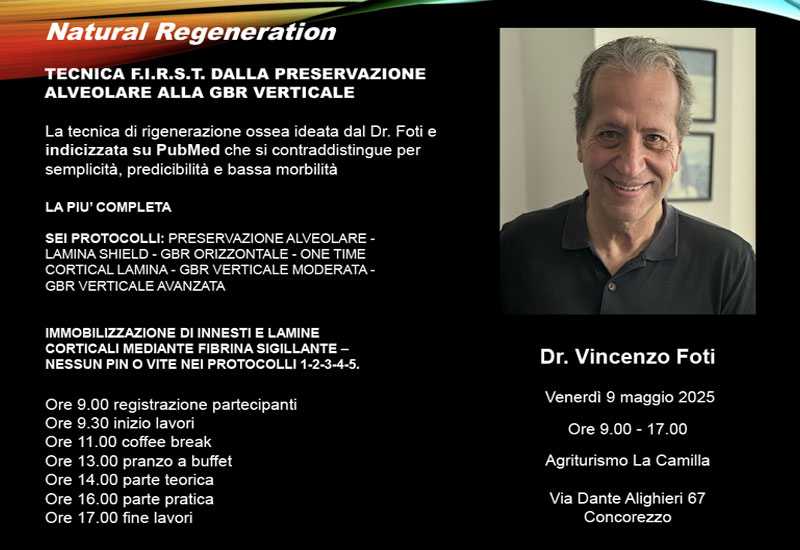 09/05/2025  TECNICA F.I.R.S.T -  Dr. Foti - CONCOREZZO